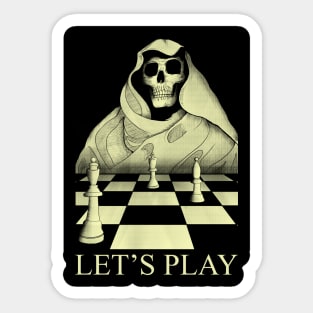 Skull Master Chess Sticker